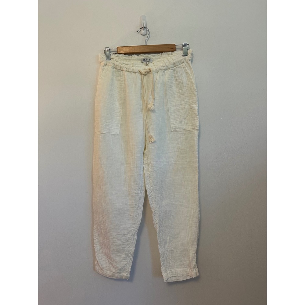 Madewell Cotton Gauze Beach Pants in Antique White | Size XS